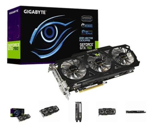 Gigabyte GTX760 2GB WindForce 3x GDDR5 256bit PCIE 3.0 Graphics Card