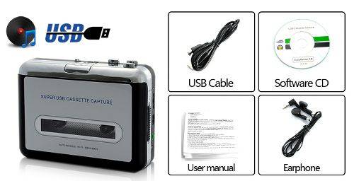USB Cassette Player and Tape-to-MP3 Converter