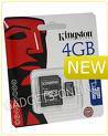 Kingston 4 gb micro SD card + Adapter - Brand New