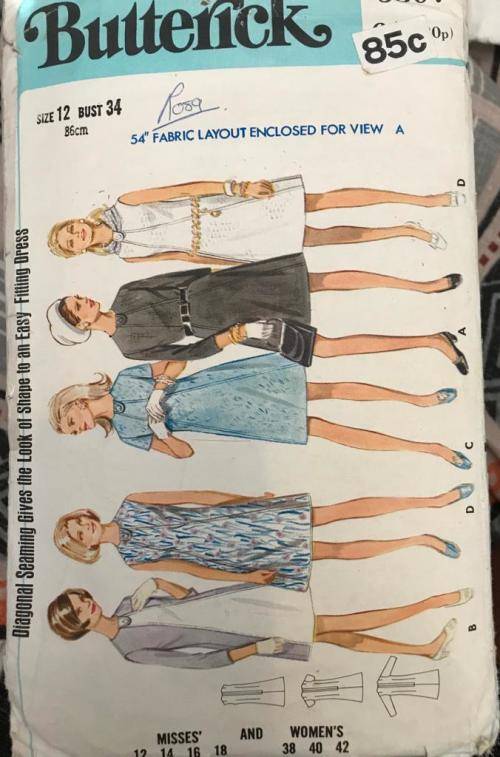 Sewing pattern Butterick 5307, ladies` dress