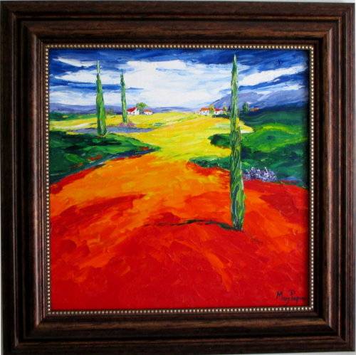 Country Scene 56, Framed oil painting by artist Mary Papas>>winter sale 20% off<<