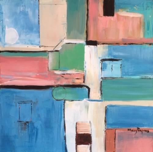 Crossroads,  oil painting by artist Mary Papas