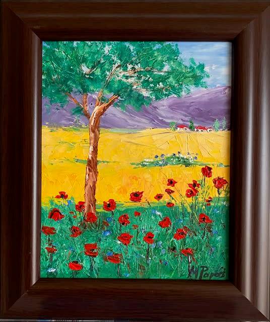 Small Country Scene 4, Framed oil painting