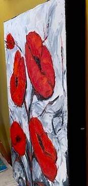 Red Blooms,  oil painting>>SUPER SPECIAL PRICE<<