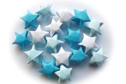 White and Blue Paper stars