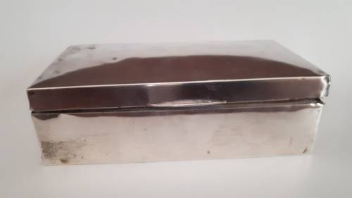 Silver cigarette box ( Birmingham Hallmark but almost rubbed away)