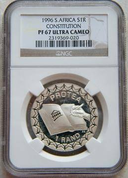 1996 PROTEA R1,CONSTITUTION!!!NGC GRADED!!!STARTING @ R1.
