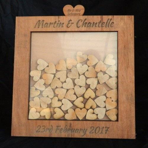 WEDDING GUESTBOOK DROPBOX FRAME - RED OAK VENEER