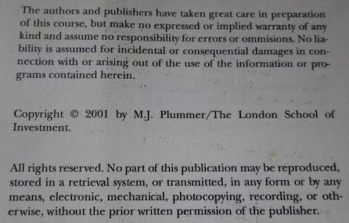 Stock Market Investment Course 3 Folders London School of Investment 2001