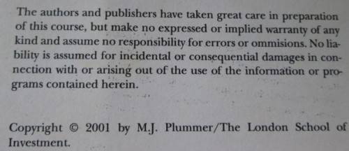 Stock Market Investment Course 3 Folders London School of Investment 2001