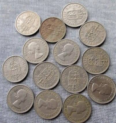 1953-1958 One Shilling (Lot)