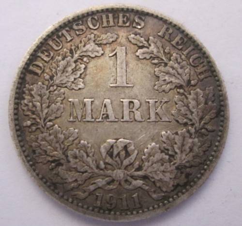 1911 A GERMANY 1 MARK (SILVER)