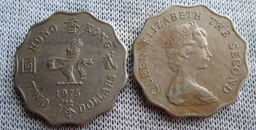Two Dollars Hong Kong 1975/80/81/84/88/89/93/95/97 (Lot)