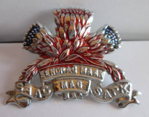 SA ARMOUR CORPS CAP BADGE 1970's - 1980