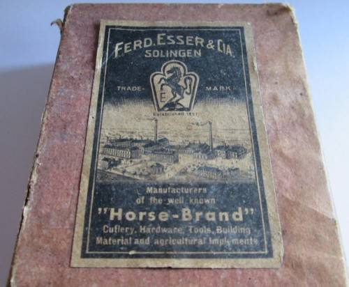 FERNANDO ESSER & G.A. SOLIGEN PEN KNIVES "HORSE BRAND" (x5) - IN ORGINAL BOX