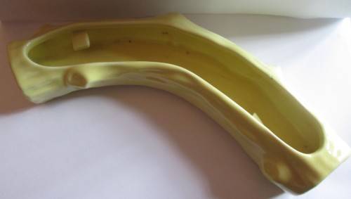 VINTAGE LUCIAN WARE YELLOW LOG VASE