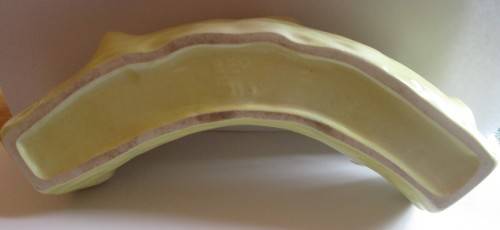 VINTAGE LUCIAN WARE YELLOW LOG VASE