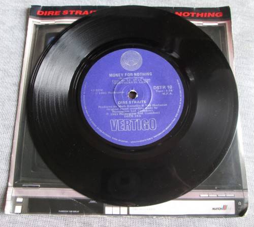 DIRE STRAIGHTS - MONEY FOR NOTHING 1985 (DSTR 10) 45 RPM