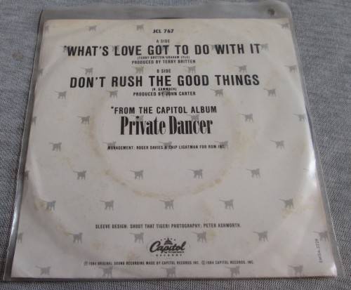 TINA TURNER - WHAT`s LOVE GOTTA DO WITH IT 1984 (JCL 767) 45 RPM