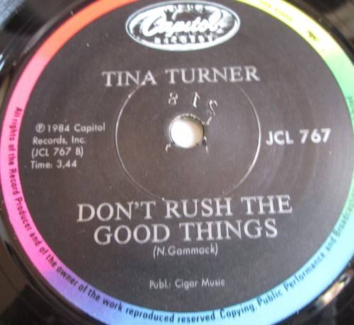 TINA TURNER - WHAT`s LOVE GOTTA DO WITH IT 1984 (JCL 767) 45 RPM