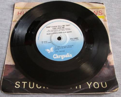 HUEY LEWIS AND THE NEWS - STUCK WITH YOU 1986 (P 2482) 45 RPM