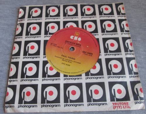 PAUL YOUNG - 1983 BROKEN MAN/WHEREVER I LAY MY HAT (SSC 5490) 45 RPM RECORD - A3204