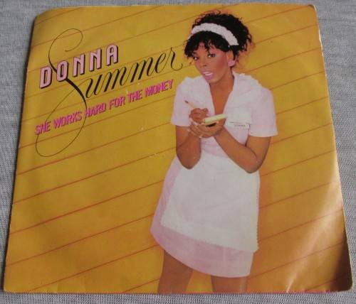 DONNA SUMMER - SHE WORKS HARD FOR THE MONEY 1983 (TOPS 1443) 45 RPM RECORD