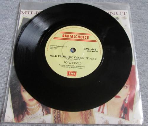 TOTO COELO - MILK FROM THE COCONUT 1983 (EMIJ 4431) 45 RPM RECORD