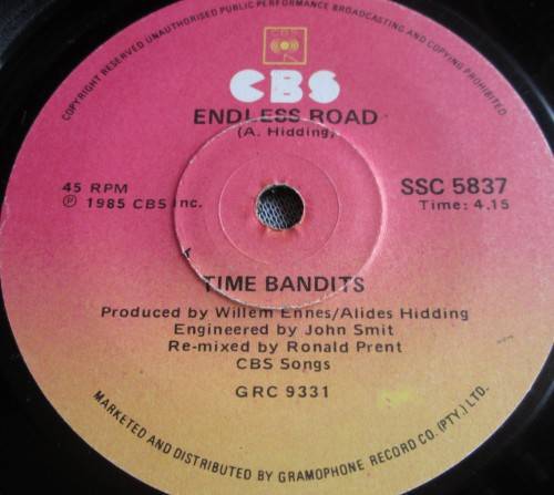 TIME BANDITS -1985 FICTION/ENDLESS ROAD (SSC 5837) 45 RPM RECORD - A3335