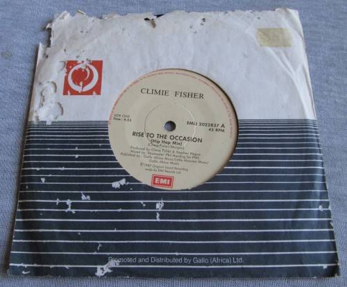 CLIMIE FISHER - 1987 MENTAL BLOCK/RISE TO THE OCCASION (EMIJ 2022837) 45 RPM RECORD - A3387