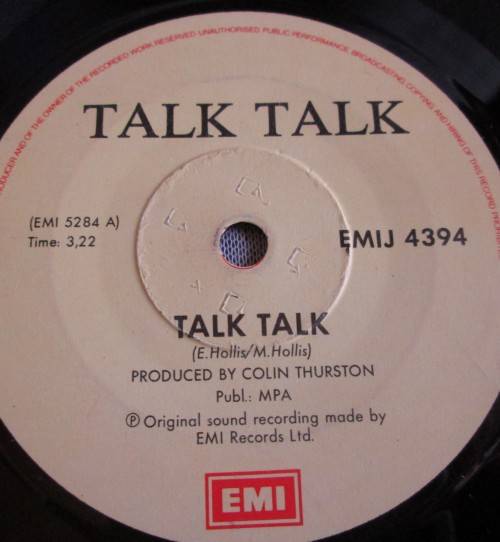 TALK TALK - 1982 TALK TALK / ? (EMIJ 4394) 45 RPM RECORD - A3178