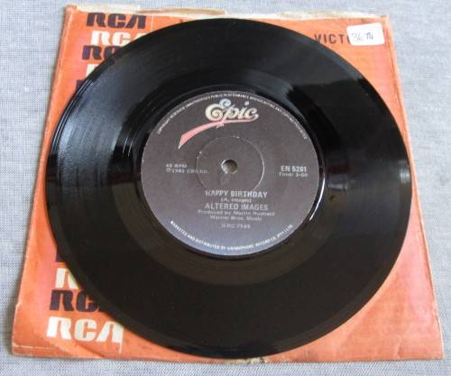 ALTERED IMAGES - 1981 SO WE GO WHISPERING/HAPPY BIRTHDAY (EN 5261) 45 RPM RECORD - C3405