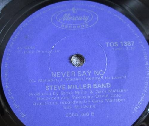 STEVE MILLER BAND - ABRACADABRA 1982 (TOS 1387) 45 RPM RECORD