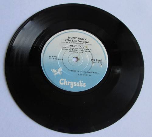 BILLY IDOL - MONY MONY 1987 (PD 2561) 45 RPM RECORD