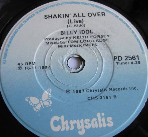 BILLY IDOL - MONY MONY 1987 (PD 2561) 45 RPM RECORD