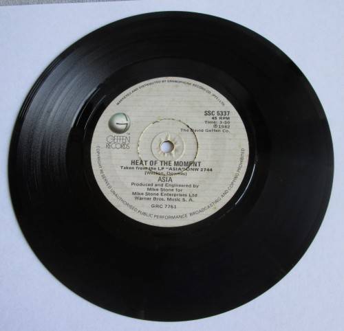 ASIA - 1982 TIME AGAIN/ HEAT OF THE MOMENT (SSC 5337) 45 RPM RECORD - A3607