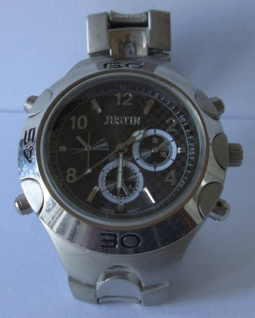 JUSTIN TIME PIECE COLLECTION MENS SWISS WATCH - 3948G (SEE DESCRIPTION)