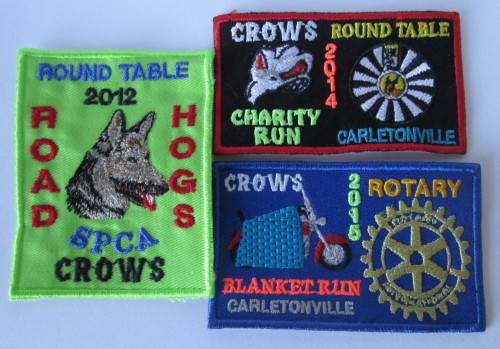 ROTARY RALLY PATCHES / CROWS -SPCA 2012/2014/2015 x3 (LOT)