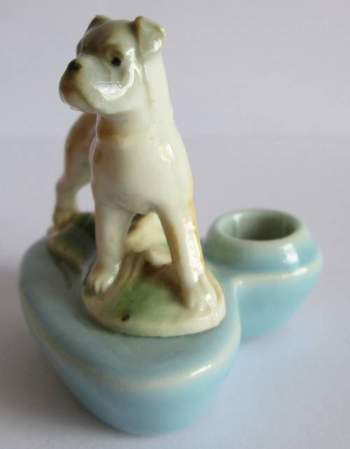 WADE BOXER - ZOO LIGHTS CANDLE HOLDER FIRST WHIMSIES 1957-1962 (SEE DESCRIPTION)