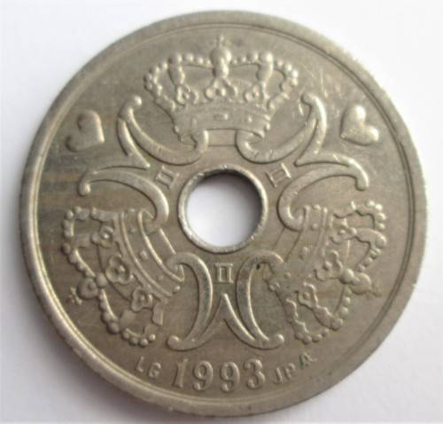 2 KRONER DANMARK 1993 COIN