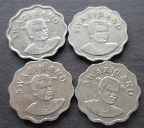 5 CENTS SWAZILAND x4 COINS (LOT) 2003/2005/2007