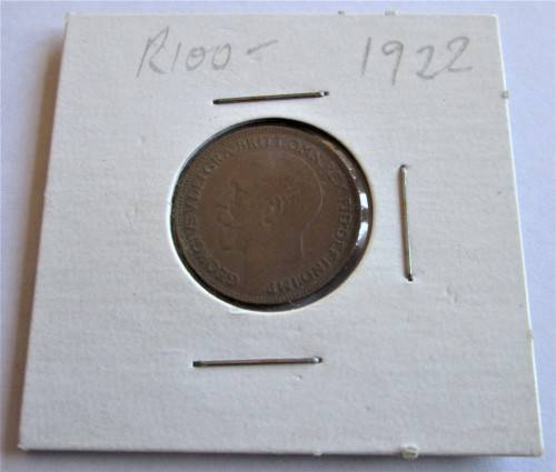 1922 FARTHING GREAT BRITAIN COIN