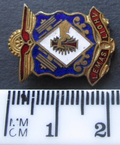 LEMAS LIOHV SCHOOL BUTTON HOLE BADGE (NO PIN)