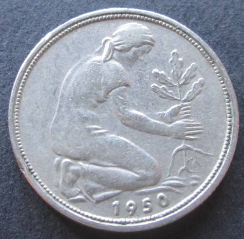 50 PFENNIG 1950 DEUTSCHLAND COIN