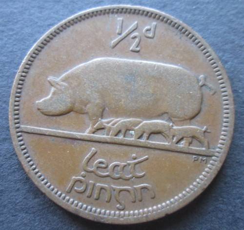 ½ D (PENNY) EIRE 1928 COIN