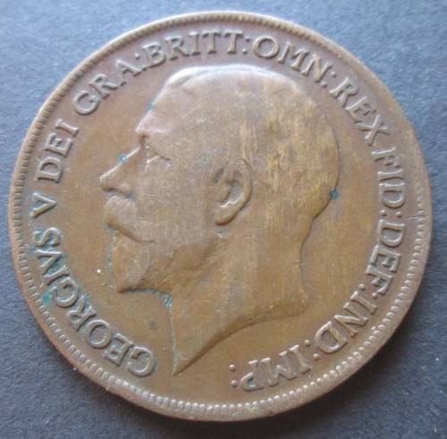 ONE PENNY 1921 GREAT BRITAIN COIN