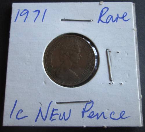 ONE NEW PENNY 1971 GREAT BRITAIN COIN
