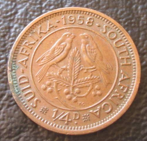1/4 PENNY (FARTHING) UNION OF SOUTH AFRICA COIN - C601