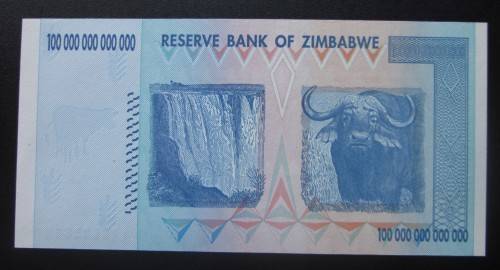 ONE HUNDRED TRILLION DOLLARS ZIMBABWE BANKNOTE *EF/UNC* SERIAL Nr AA3022832- RAK583