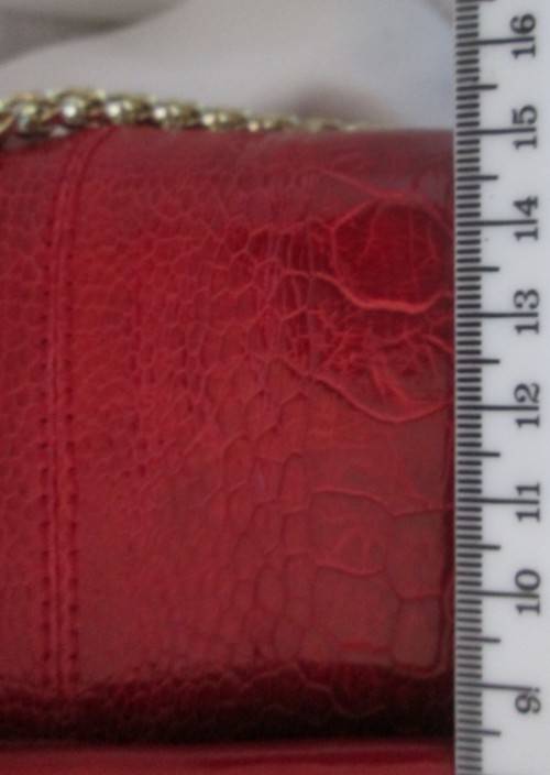 CROCODILE LEATHER SKIN RED HANDBAG - RAKA/2